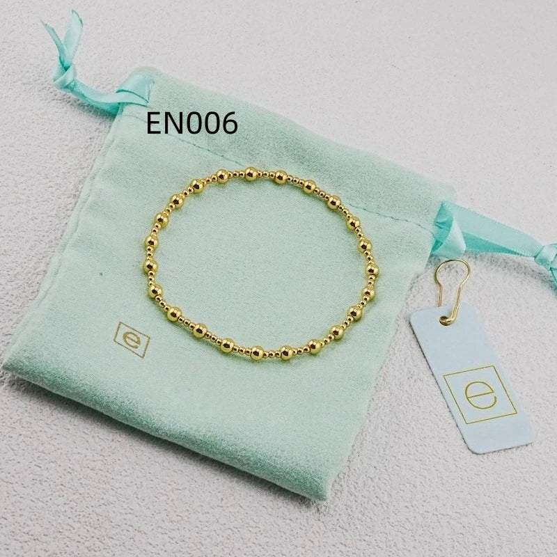 VKVVA Fashion Jewelry Gold-plated Classic Sincerity Pattern 4mm Bead Bracelet for Women Unique Gifts