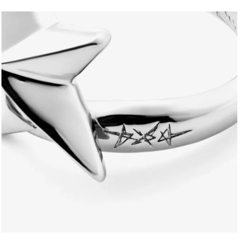 Personalized and creative adjustable opening fashionable shiny brick simple metal ring exquisite girlfriend diamond jewelry gift