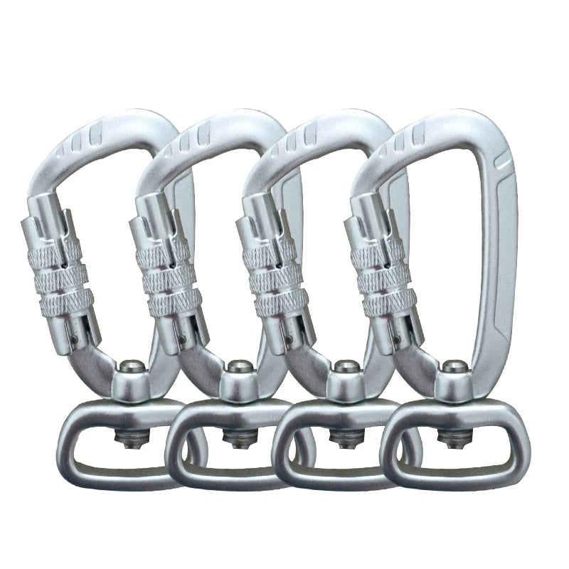 Safety Carabiner Clip Auto Locking 360 Rotational Hook 4KN Pull for Dog Leash Hammocks Backpacks Outdoor Climbing Accessories