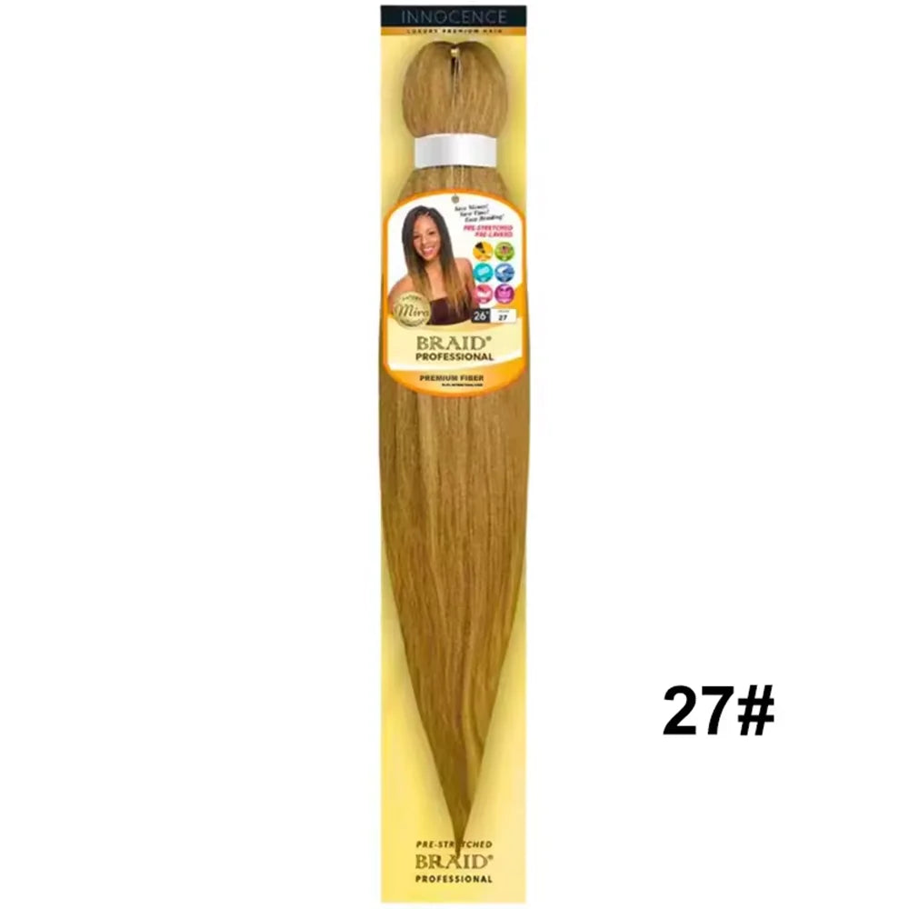 Easy Braids 26Inch Synthetic Yaki Texture Professional Braiding Hair Hot Water Setting with packaging Hair Extension For Women