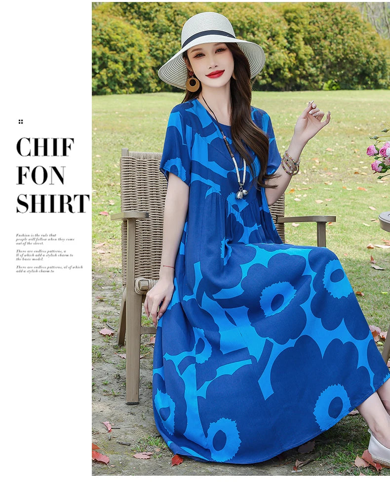 New Fashion Summer Dresses For Women 2025 Elegant Casual Short Sleeve Dress Soild Colour Women Clothing