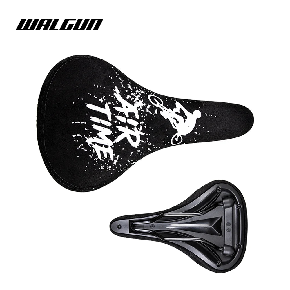 WALGUN BMX Bicycle Saddle Dirt Jump Cruiser Bike Seat with Embroidery Freestyle Racing Dowbhill Saddle MTB 265*170 Cycling Parts