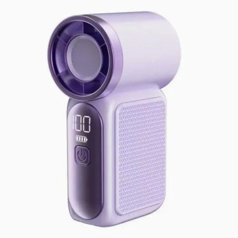 [Hot] 3600mAh Portable Mini Handheld Fan 3.5' Ultra High-Speed 16900 RPM With LED Display 6-Speed Cooling