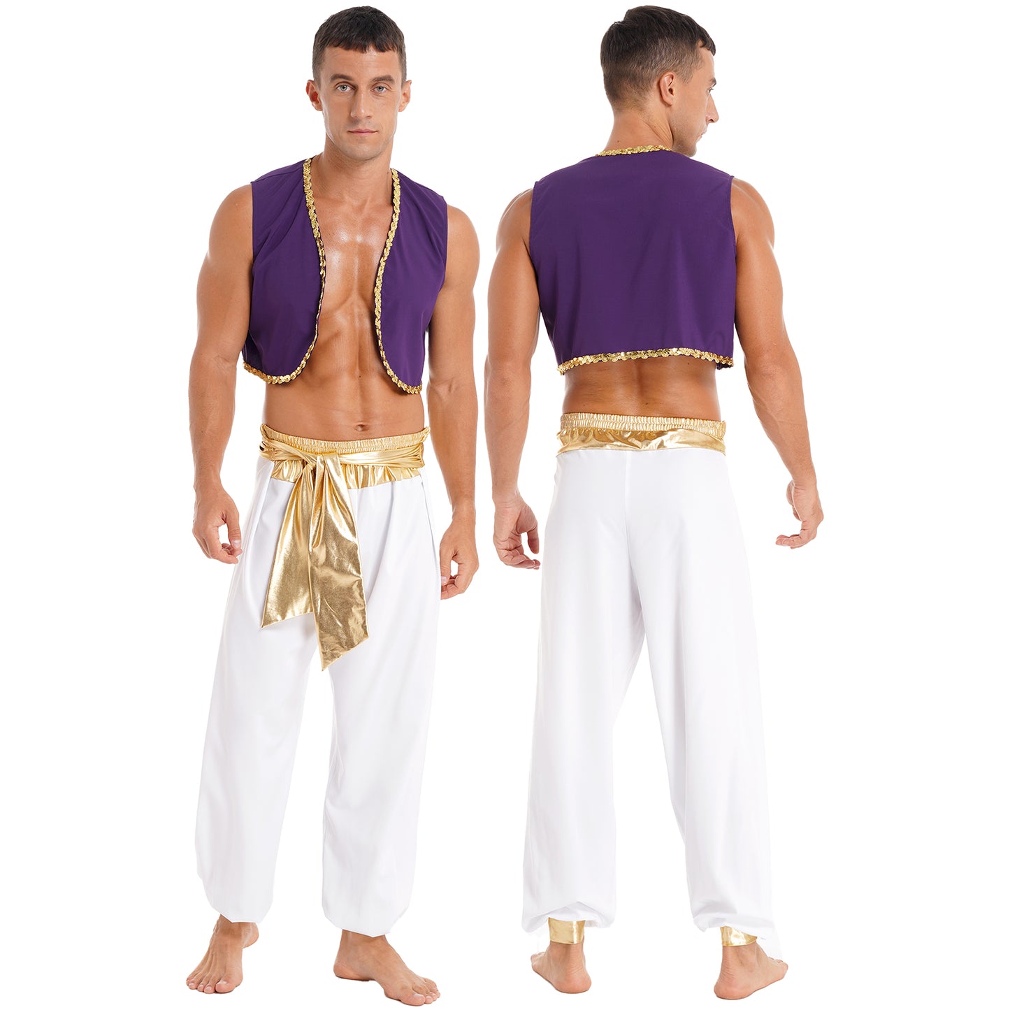 Halloween Adult Cosplay Complete Set Ancient Greek God Gladiator Clothing Mythical Prince Aladin Party Performance Costume