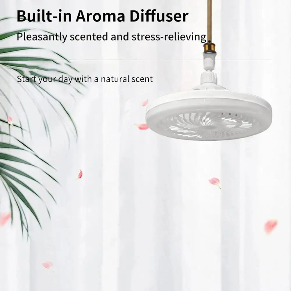 Aromatherapy Fan Lamp Bedroom Light Ceiling Light Silent Electric Fan Pendant Light LED Study And Dining Room Lighting