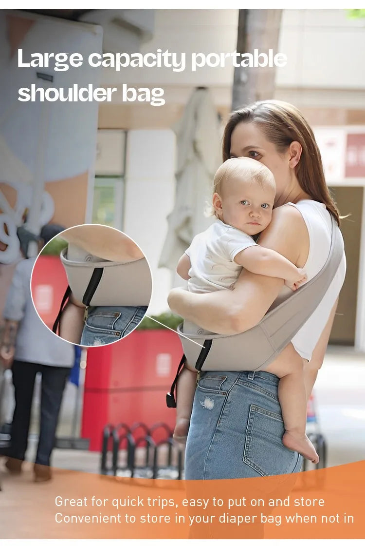PANGDUBE Baby Carrier Sling with Hip Seat Ergonomic Design Breathable Mesh Newborn to Toddler Waist Support Hands-Free