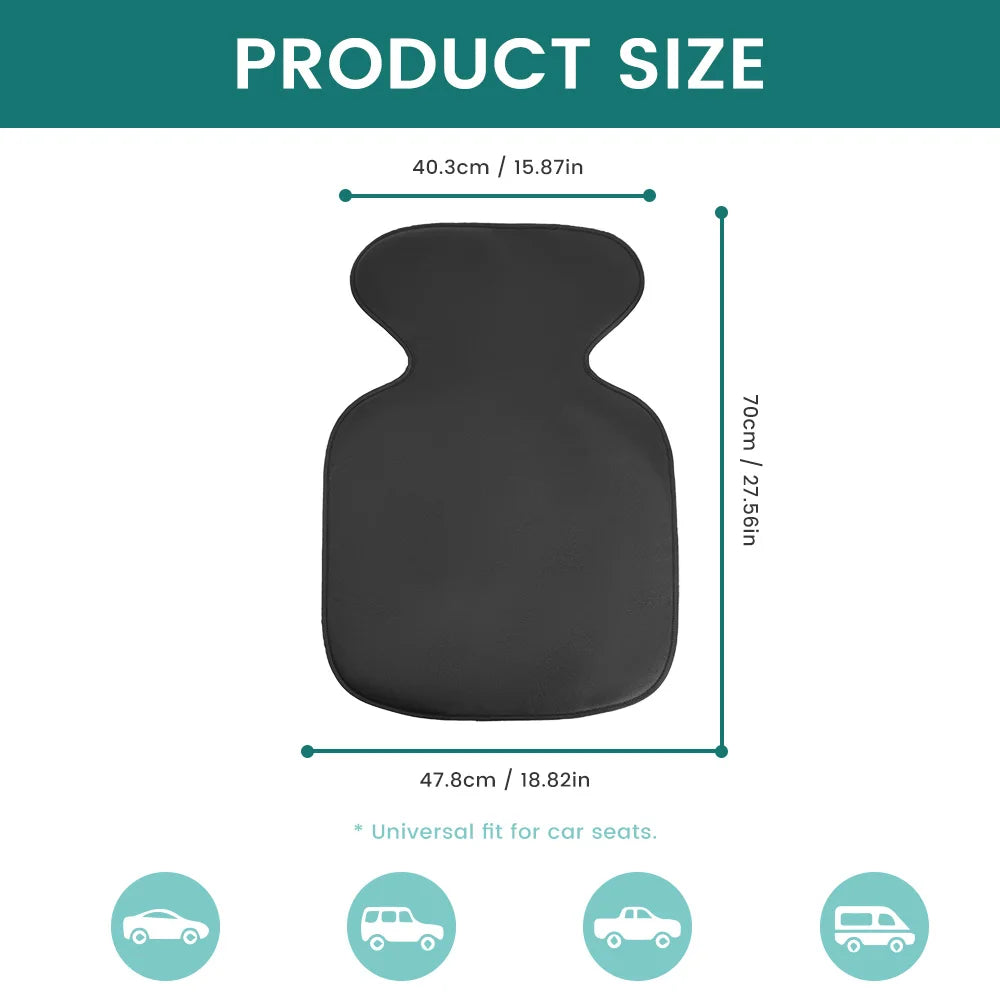 Leather Car Seat Protector Mat - Waterproof Anti-Stain Pad for Child Car Seats Universal Fit Sedan SUV