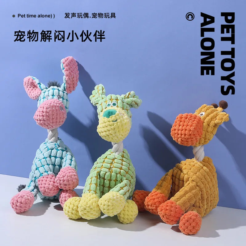 Pet Dog Plush Vocalizations Funny Donkey Toys Resistant to Biting and Grinding Teeth Interactive Vocalizations Pet Toys