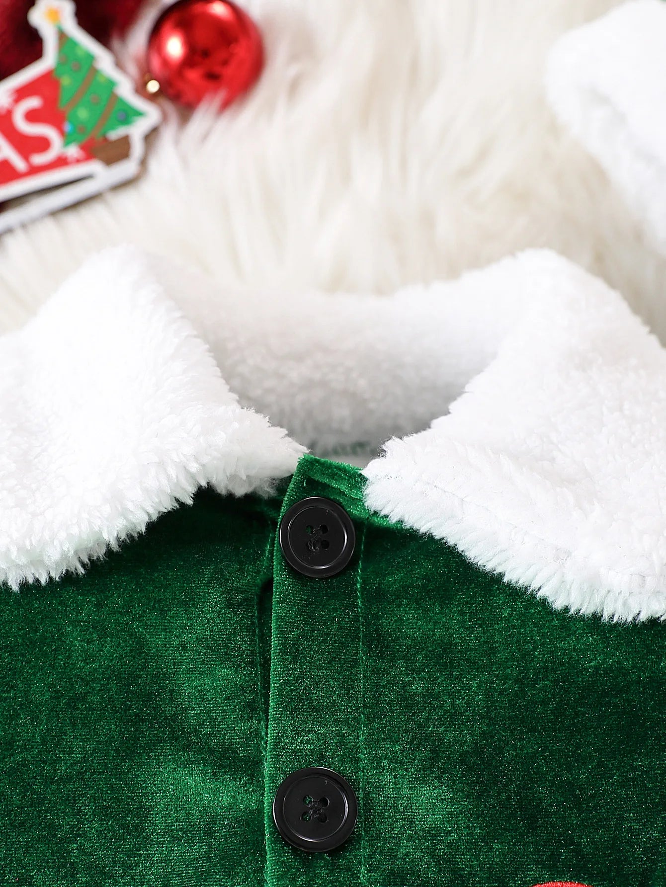 Baby Christmas Clothes Sets Winter Plush Fleece Santa Claus Coat and Velvet Pants Toddler Christmas Outfits New Year Costumes