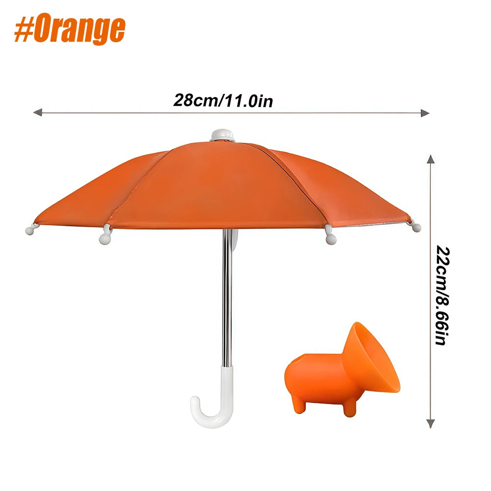 1Set Phone Umbrella Suction Cup Stand for Sun Shad, Outdoor Anti-Glare Cell Cute Sunshade Holder, Car Navigation Shade Visor