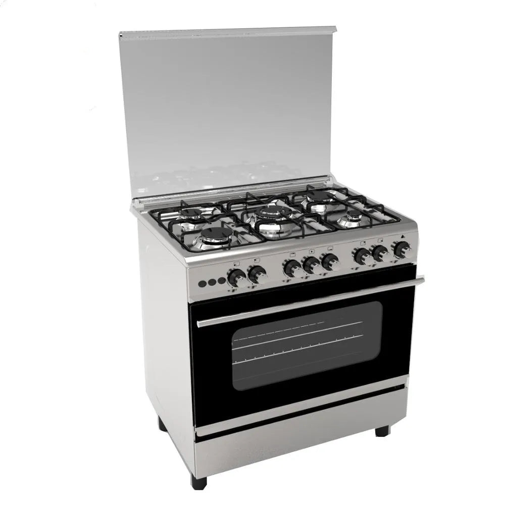 Free Standing Gas Stoves Oven and Grill,5 burner Gas Stove with Gas Oven and Grill