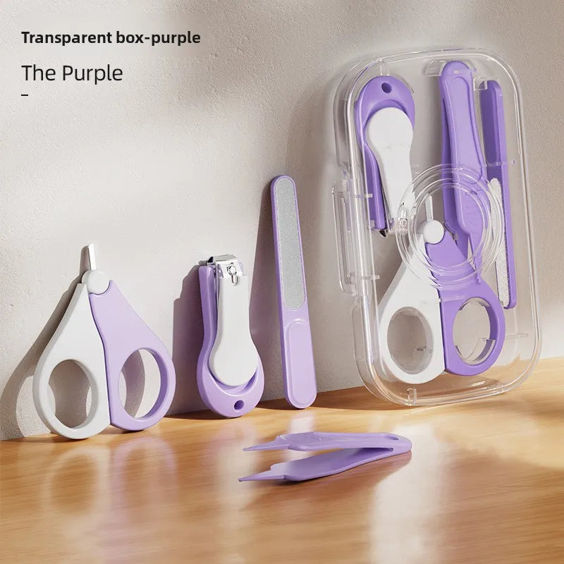 Baby Nail Clipper Set - Newborn-Safe Nail Scissors,Anti-Pinch Skin Nail Cutter Kit, Gentle Precision Grooming Tools for Infants