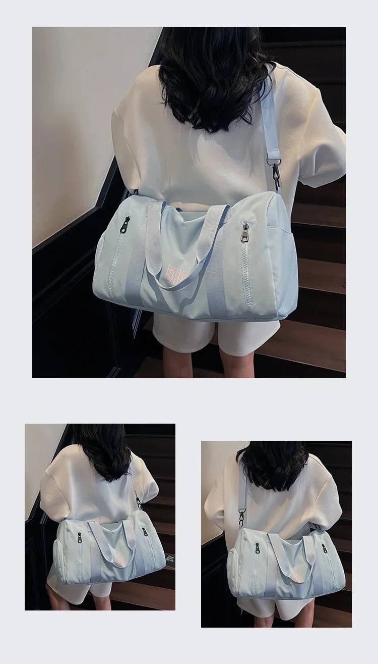 Fashion Travel Bags For Women Large Capacity Men's Sports Bag Waterproof Weekend Sac Voyage Female Messenger Bag Dry And Wet