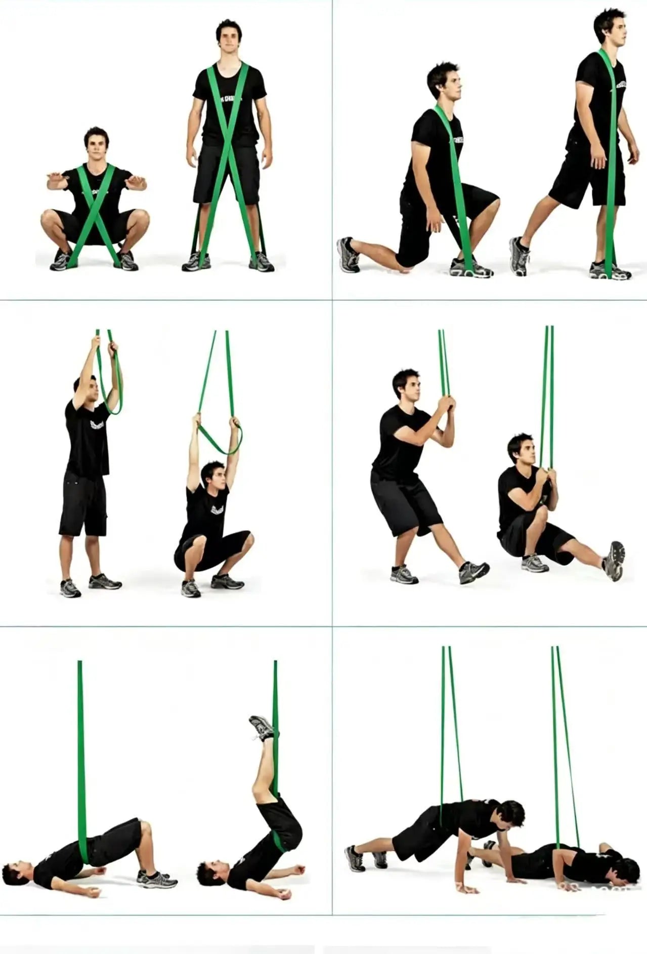 TPE Resistance Bands 6 Levels Different Strength Elastic Exercise Bands for Pull Up Assist, Yoga, Pilates, Physical Therapy, Bod