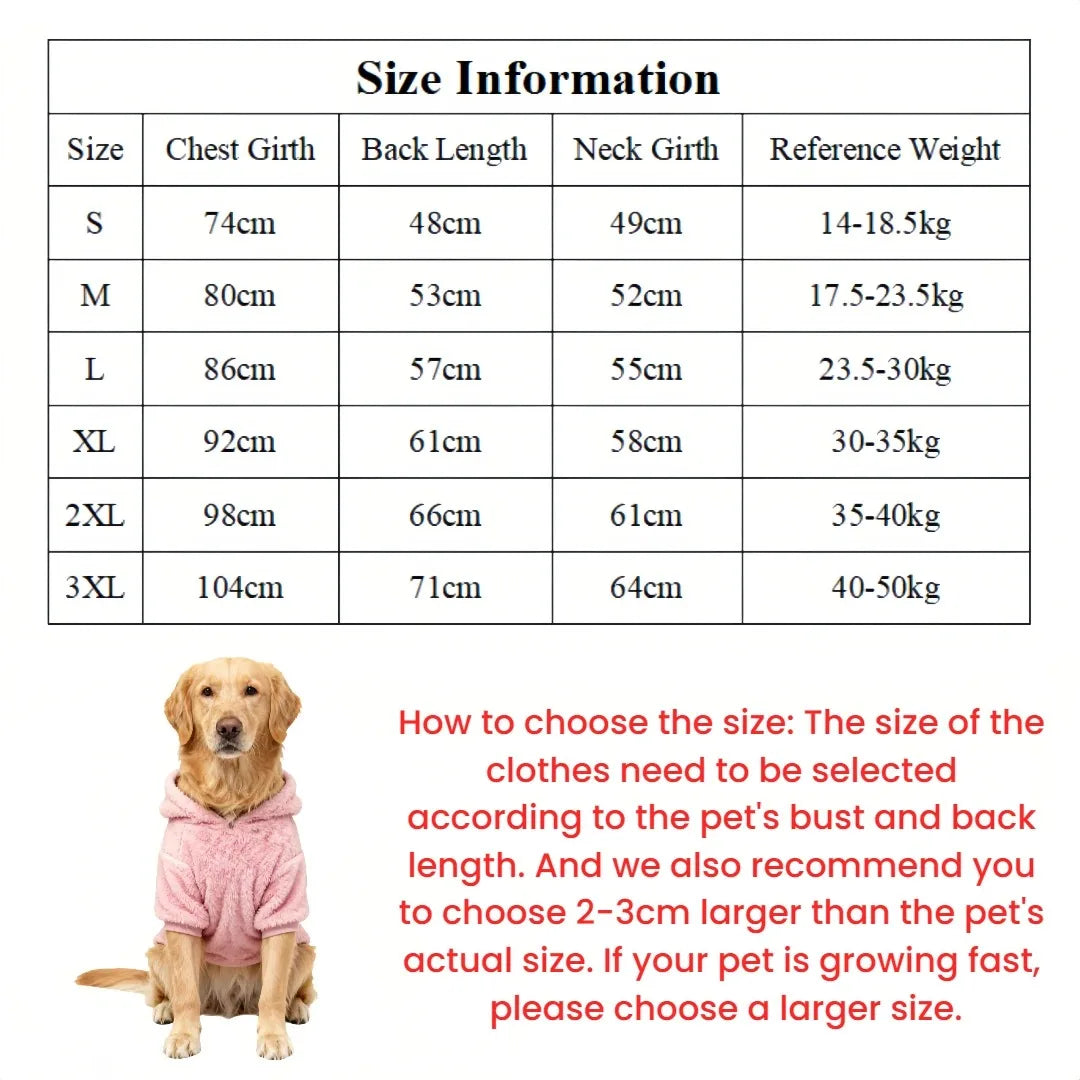 Winter Warm Pet Dog Clothes Soft Dog Plush Outdoor Coat Labrador Outdoor Golden Retriever Clothing With Hat
