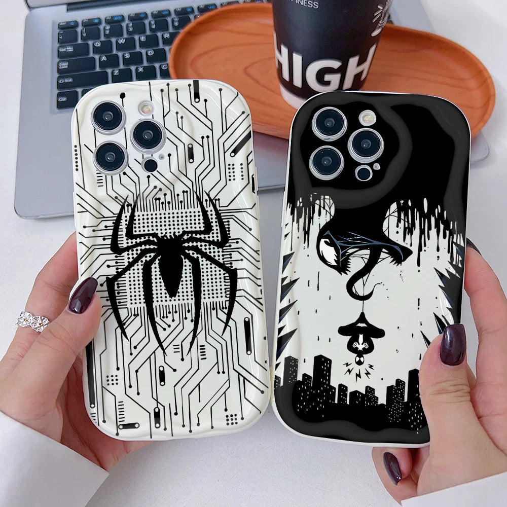 A-Avengers Spider Venoms Men Phone Case for Xiaomi Redmi Note 15 14 13 12 12S 11 Pro Plus 15 15C 14C 13C 12C 4G 5G 3D Wave Cover