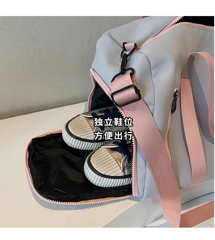Fashion Travel Bags For Women Large Capacity Men's Sports Bag Waterproof Weekend Sac Voyage Female Messenger Bag Dry And Wet