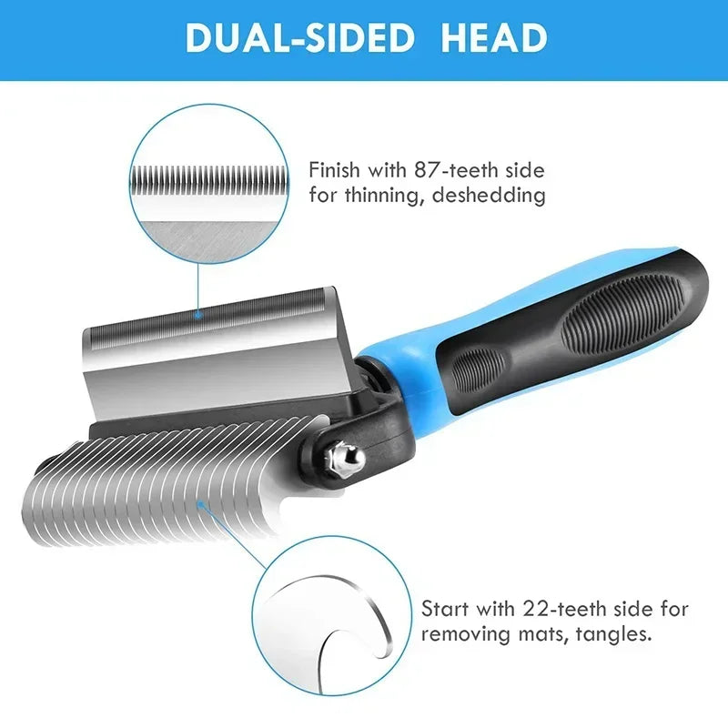 Pet Grooming Comb Cat Grooming Knot Opener Fine Toothed Hair Brush Dog Hair Removal Comb
