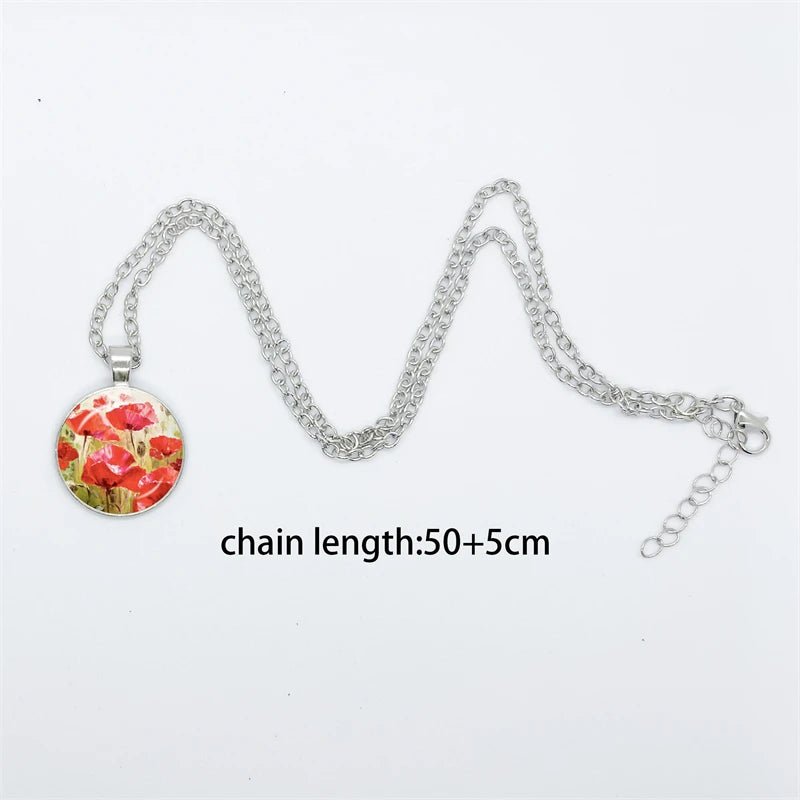 Thriller Dangerous M-Michael J-Jackson Necklace for Women Jewelry Cabochon Glass Pendant Fashion Statement Necklace