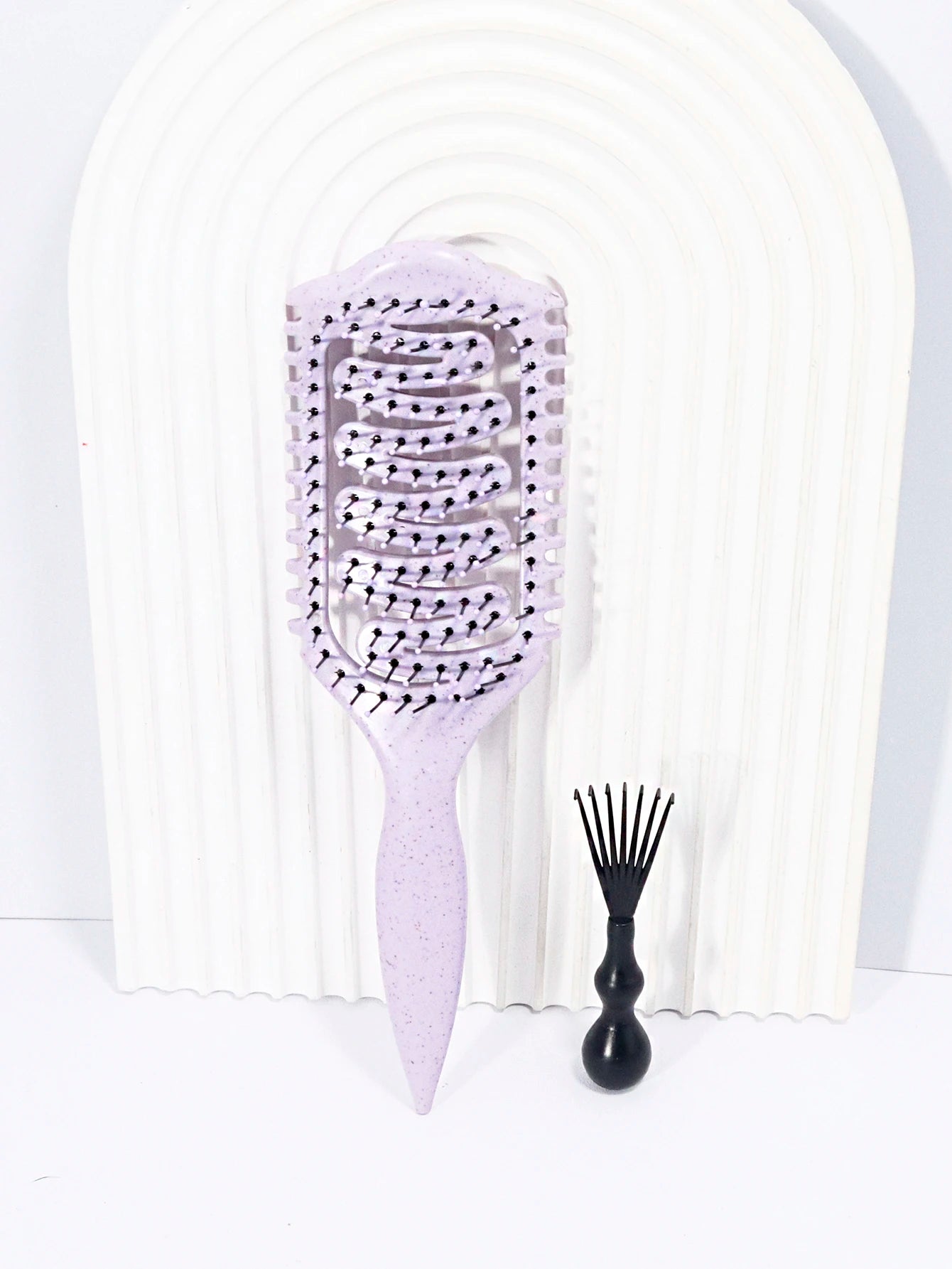 2-piece set of hair styling brushes with cleaning claws for creating voluminous curls Special for real hair wigs