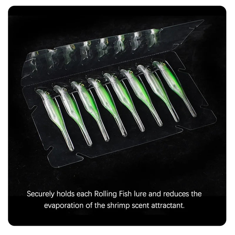Rolling Fish Floating TPE Soft Lure 2.5" 3" Hollow Channel Design Wobbler Soft Bait Left‑Right Rolling Action Artificial Baitait