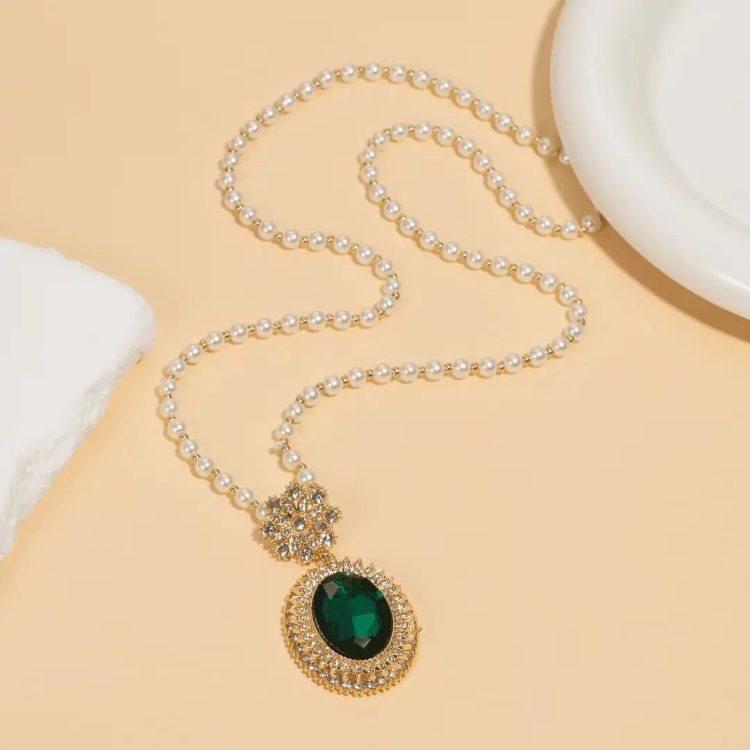 Fashion Pearl Chain Sweater Chain Women Temperament Versatile Pendants Autumn Winter Long Ethnic Styles Necklace Jewelry