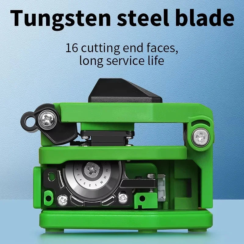 AUA-6C Fiber Cleaver FTTH Cable Fiber Optic Cutting Knife Tools Cutter Three-in-one Clamp Slot 16 Surface Blade