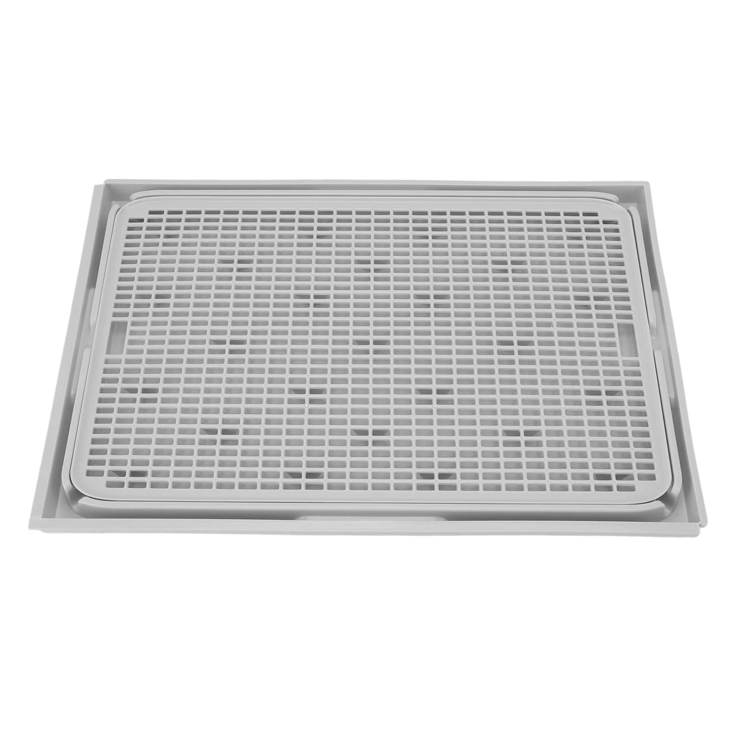 Cat Litter Mat Plastic Double Layer Washable Cat Litter Box Anti Slip Bottom 41x28cm Spacious Cat Litter Catcher Mat