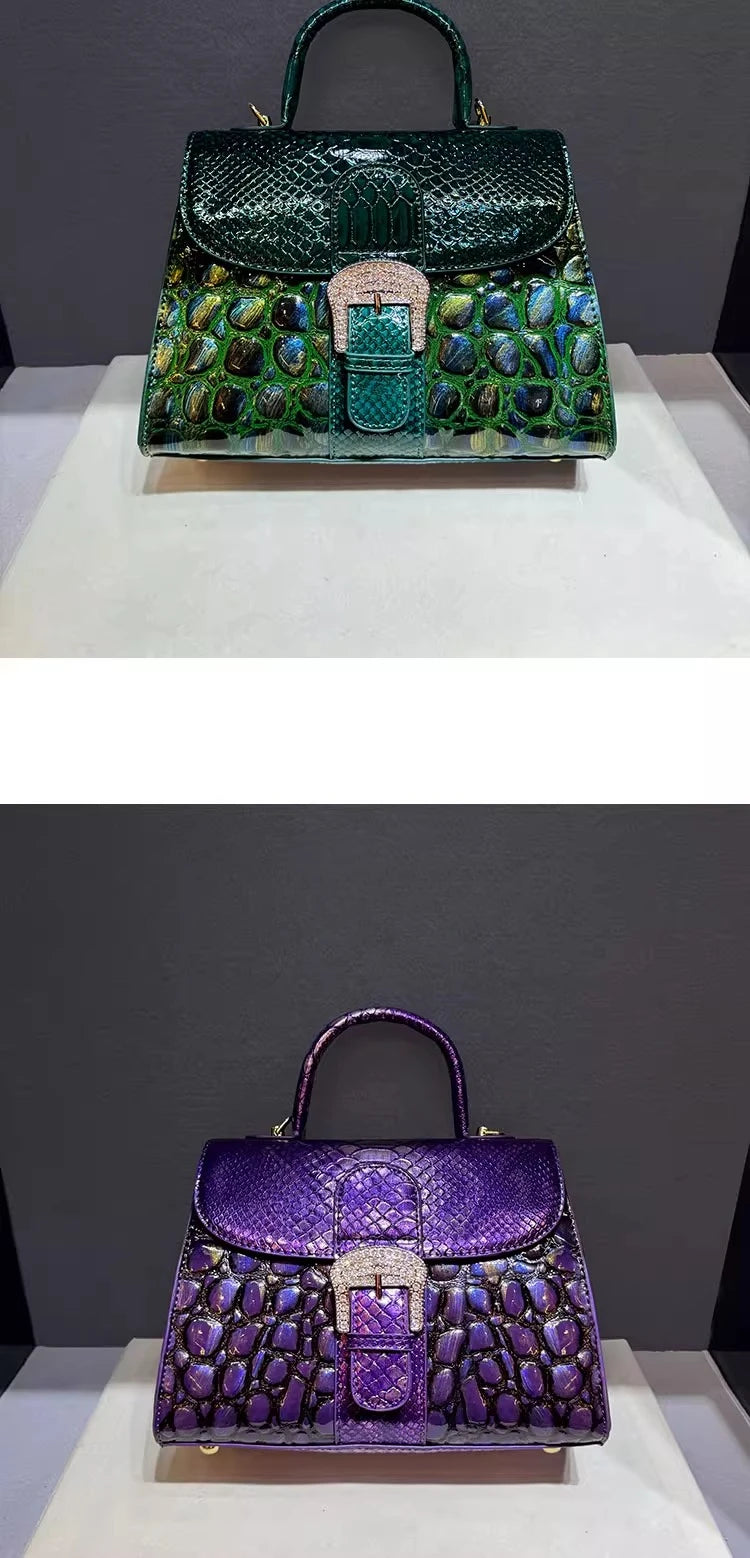 Luxury Brand 2025 Women's Bag Crocodile Leather New Handbag Shoulder Cross Body Bags for Women Сумка Женская