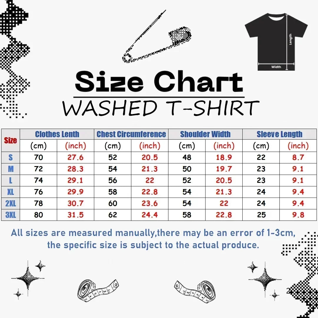 Devil May Cry Washed T-shirt 2026 New Model personality Clothes shirt Year round clothing Streetwear Trendy high quality Couples