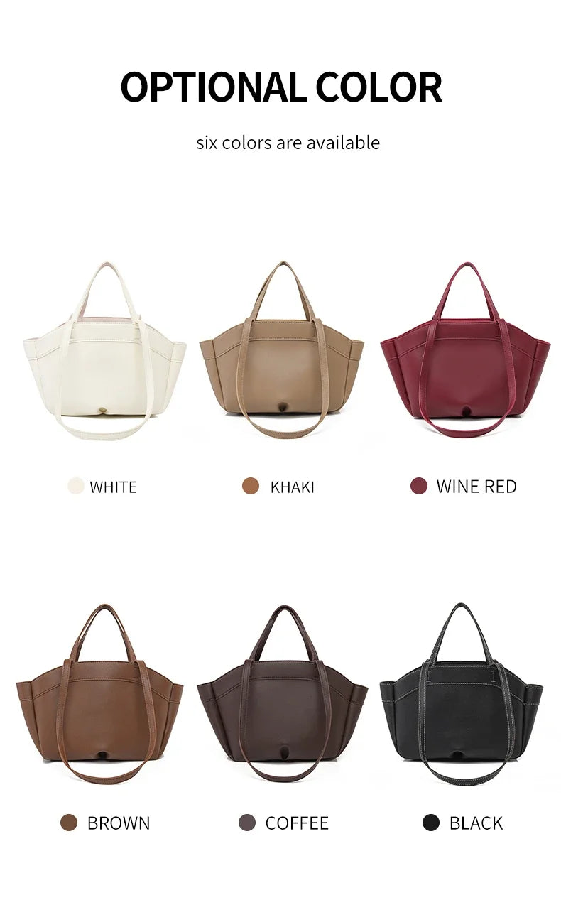 Premium Structured Tote Bag for Women – Elegant  Top Handle & Shoulder Strap, Luxury Leather Handbag for Work & Everyday
