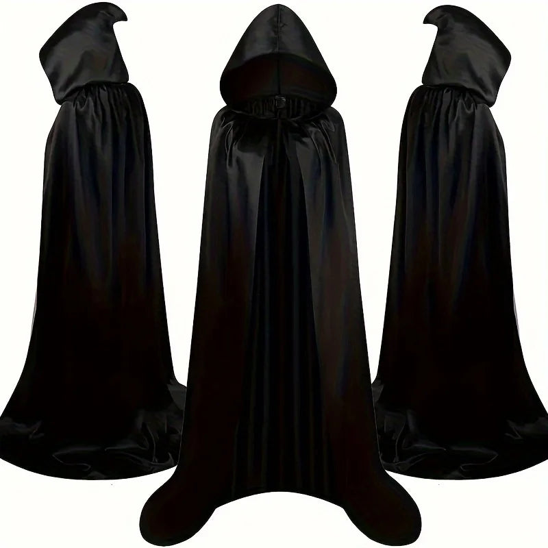 1PC Halloween Party Adult Grim Reaper Black Cloak Festival costumes Halloween Vampire Wizard Cosplay Costume Props