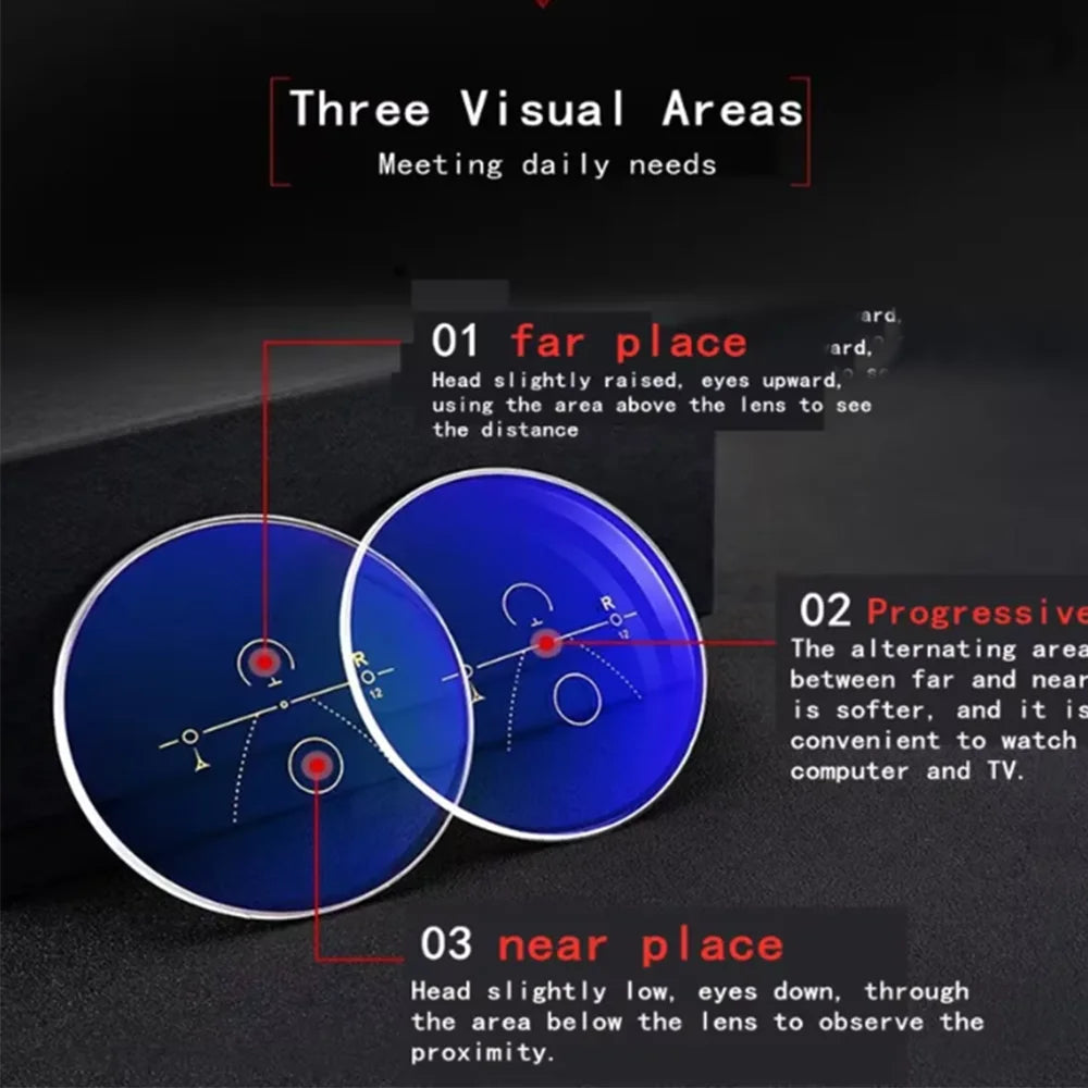 Intelligent zoom for both men and women anti-blue light reading glasses, progressive multi-focus dual use reading glasses