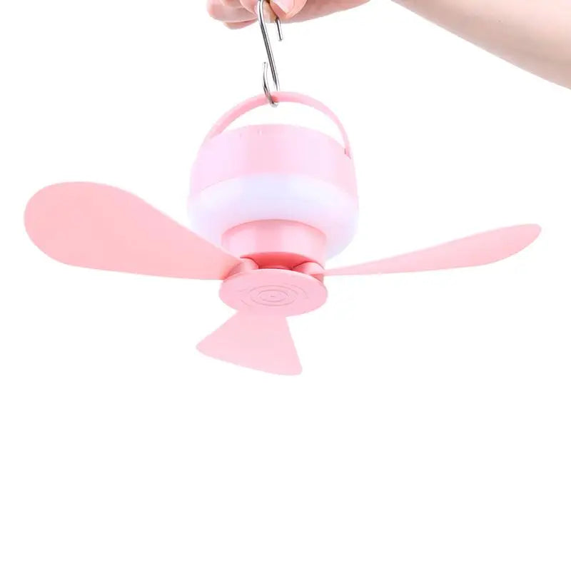 USB Rechargeable Ceiling Fan With Light Remote Control Portable Small Fan Lamp Ceiling Fans For Bedroom Dorm Camping Tent