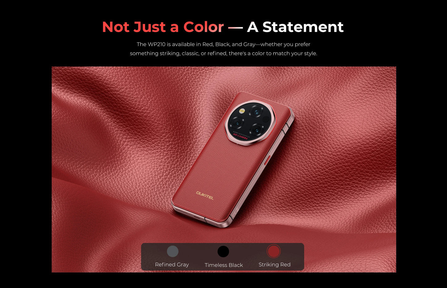 OUKITEL WP210 5G Rugged  Phone MTK 8200 6.7 Inch FHD+ 12GB RAM 512GB ROM Mobile Phone 8800mAh 108MP Android15 45W Cellphone NFC