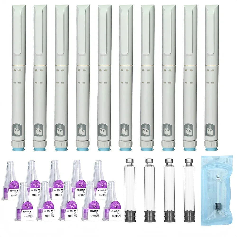 Hot Sale 10PCS Set 60IU Plastic Disposable Injection Pen With 3ml Glass Vial 31G 8MM Needle for Daily Tattoo Pen Use