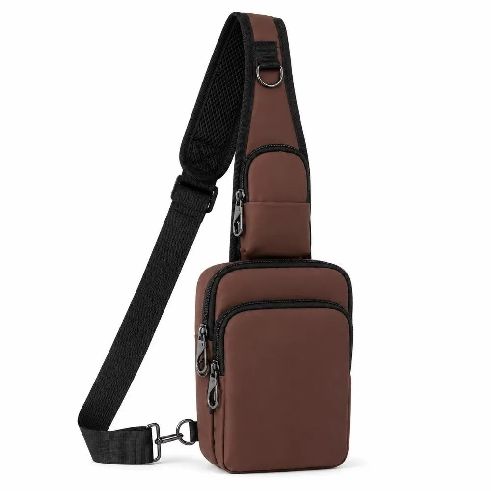 Fashion RFID Blocking Chest Bag Waterproof Anti-Theft Anti-Theft Sling Bag Lightweight Simple Messenger Bag Travel