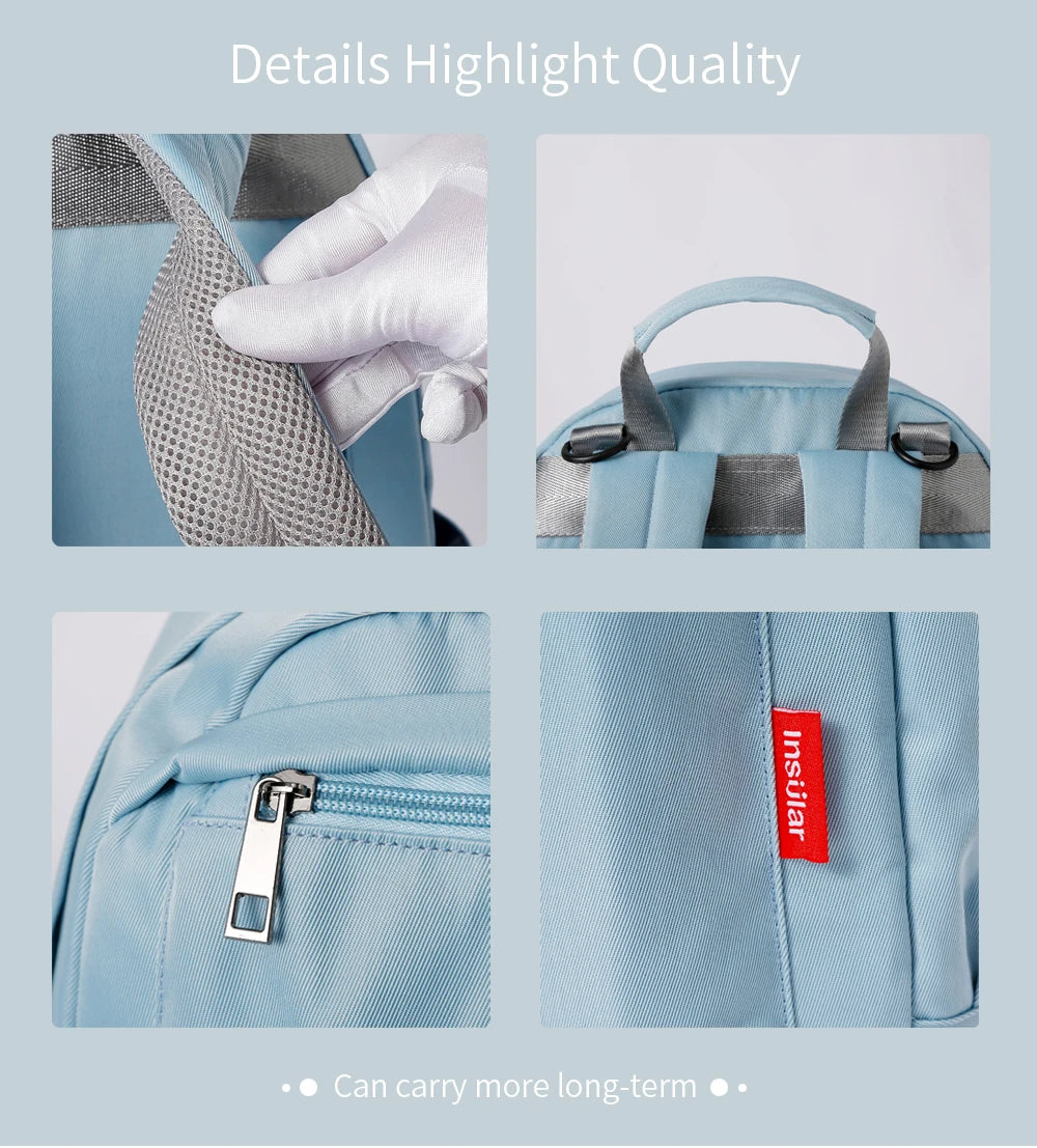 Baby Diaper Backpack Mother Maternity Bag For Mom Travel Stroller Nappy Bag Large Capacity Nursing Bag For Baby Link Stroller