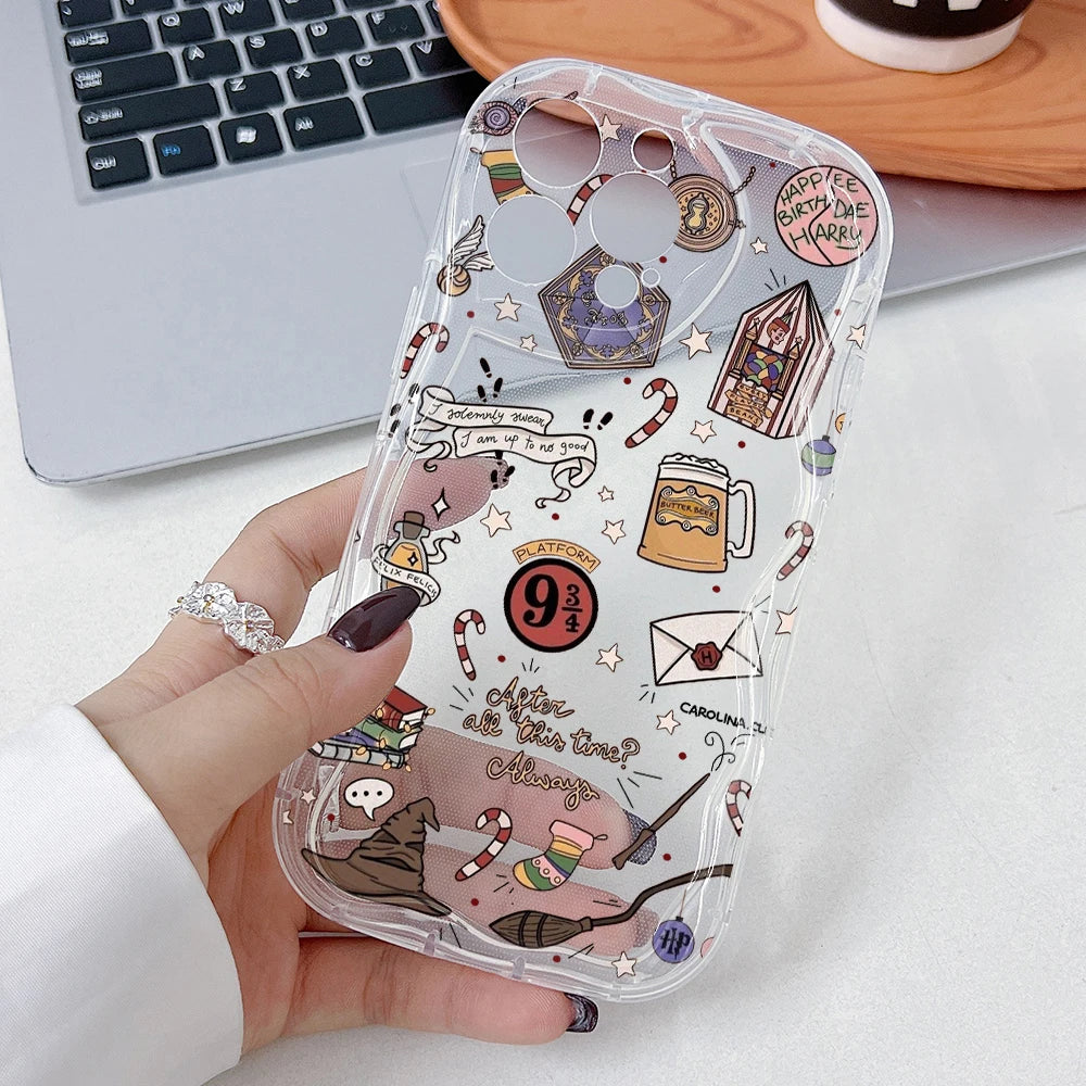 P-Potters Magic Label H-Harries Phone Case for Motorola Moto G84 G75 G60 G54 G53 G52 G45 G35 G34 Edge 50 E22 E15 5G 3D Wave Capa