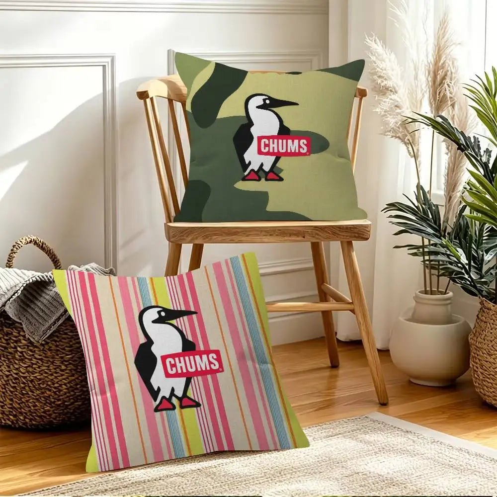 Fashion C-Chums-s Cushion  Decorative Polyester Throw Pillow Cover Square Suitable for Home Office Coffee Shop Decor