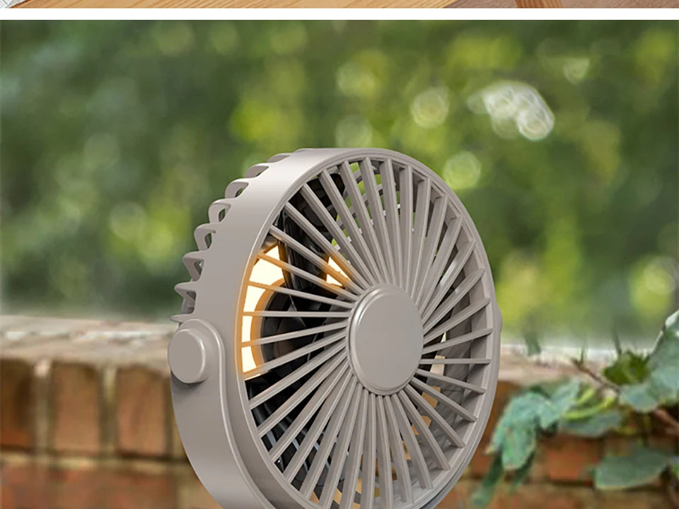 Remote Control Floor Table Air Cooler Mini Portable Wireless Ceiling Fan 360° Rotation 3-speed Wind For Camping Home Night Light