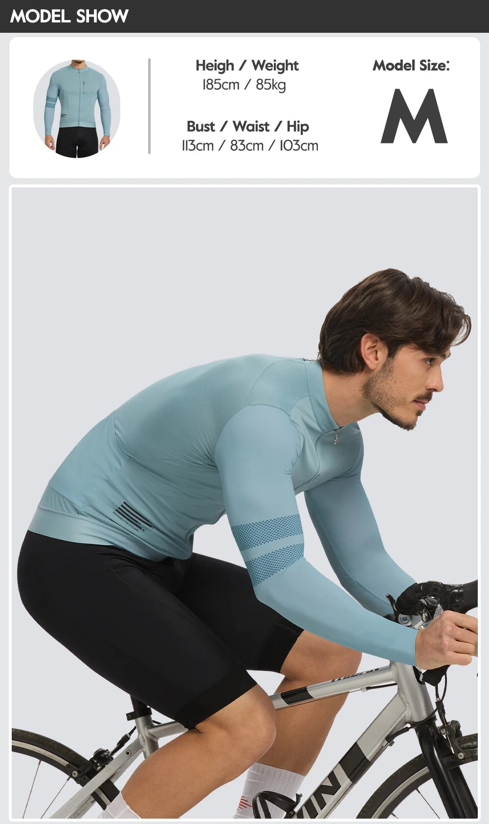RION Men Cycling Jerseys Long Sleeves MTB Jersey Bike Shirts UPF 50+ Sun Protection Pro Team Uniform Mountain Bicycle Clothing