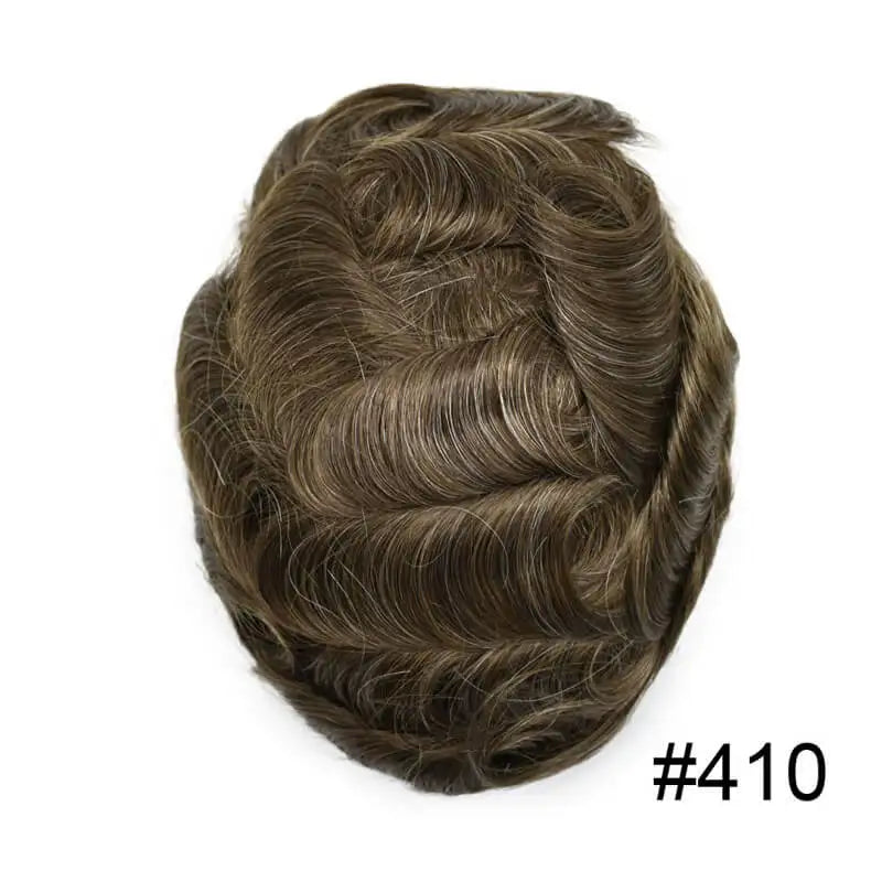 100% Density Full Lace Male Hair Prosthesis Swiss Thin Lace Men's Wig Natural Hairline Human Hair Man Hair System Wigs For Men