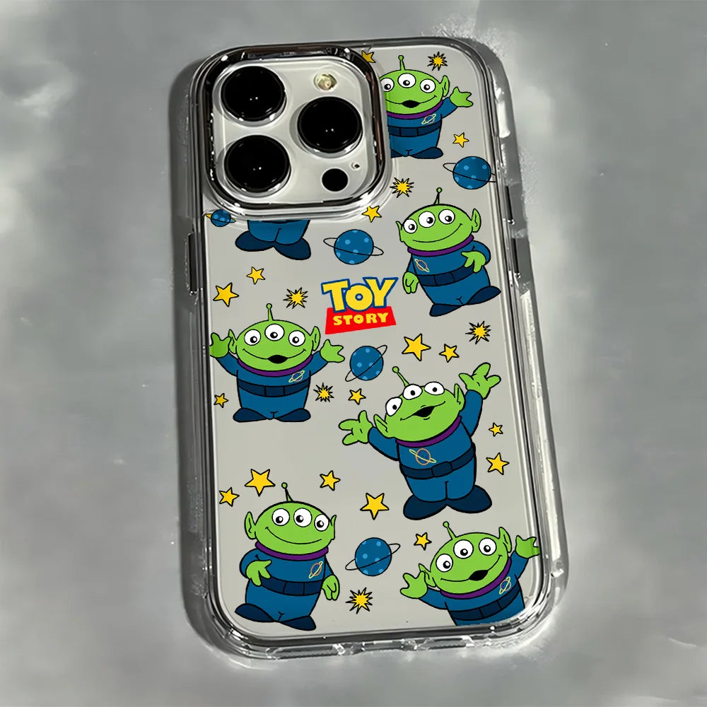 Cartoon Toy Story Woody Alien Phone Case For iPhone 17 16 15 14 13 12 11 mini Pro Max X XR XSMAX Air Plus Transparent Soft Cover