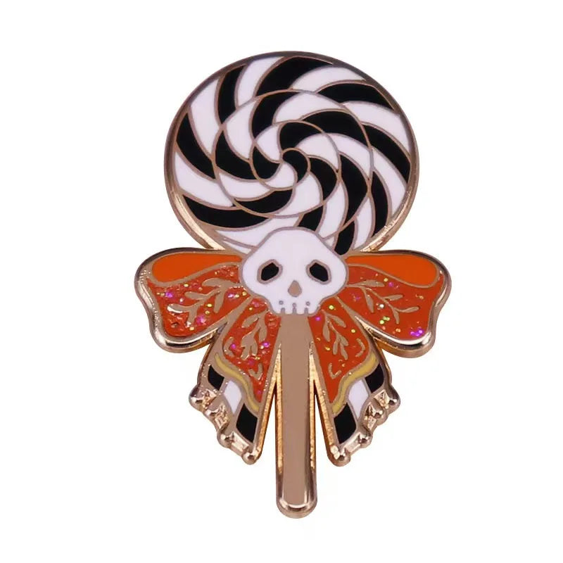 Popular Halloween Costume Accessories Horror Ghost Skull Pumpkin Pin Metal Badge Holiday Jewelry Gift Wholesale