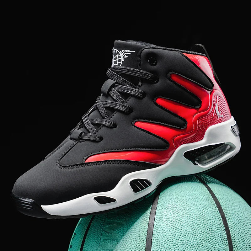 Men's High-Top Basketball Shoes Lace-Up Training Sneakers