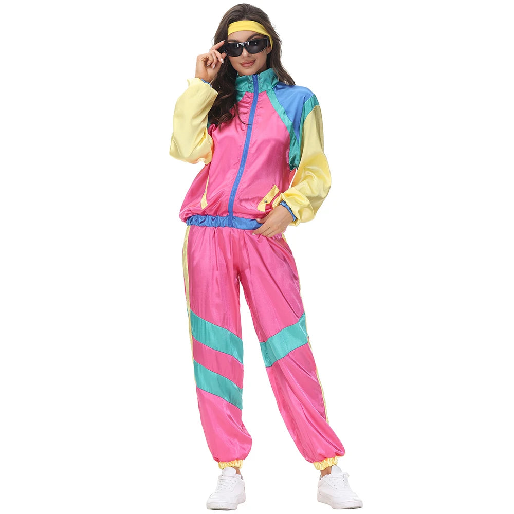 Halloween Couples Hippie Costumes for Women Male Vintage 70s 80s Rock Disco Cosplay Outfits Hip Hop Disco Hippie Costume