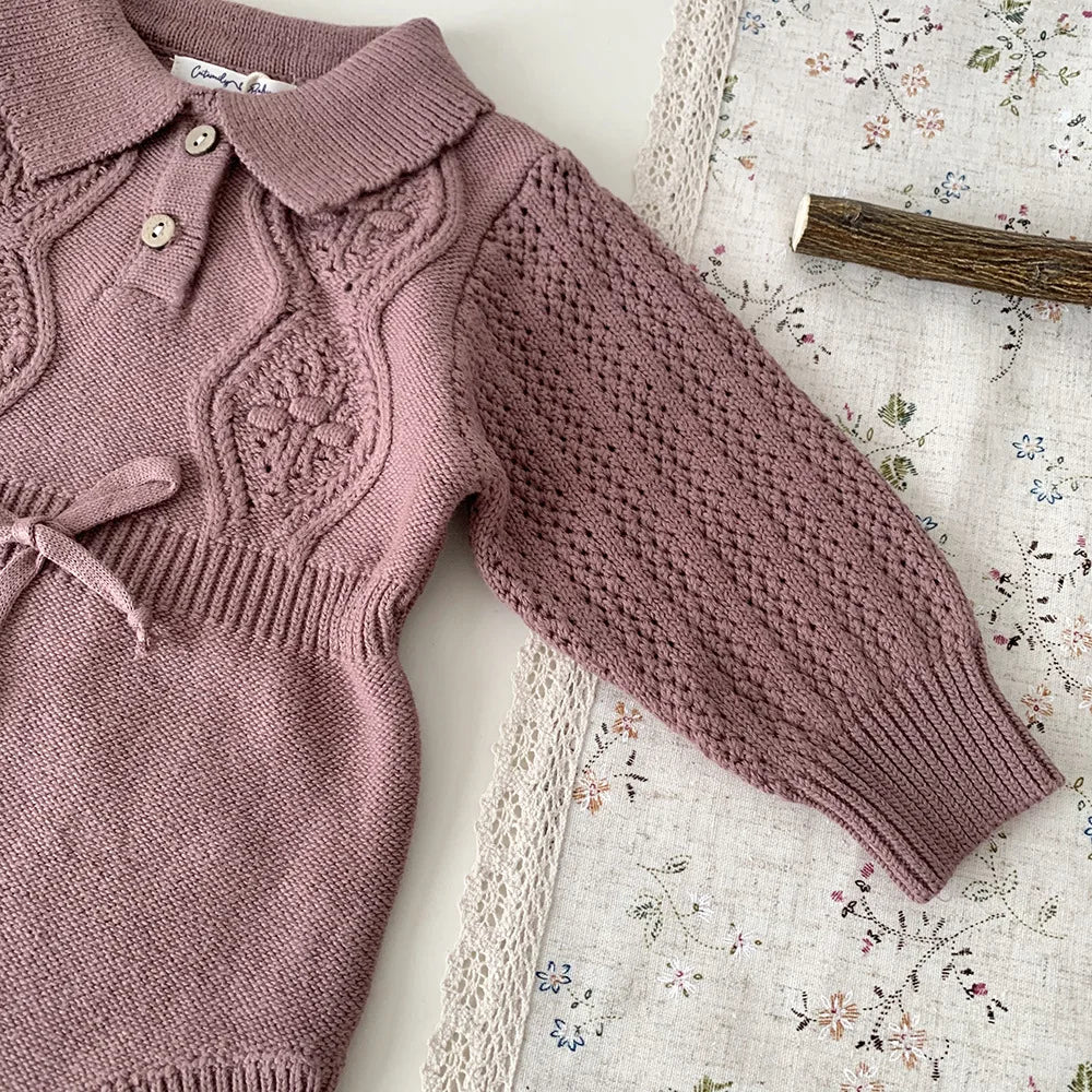 Spring Newborn Infant Toddler Baby Girl Boy Rompers Warm Knit Jumpsuit Long Sleeve Soft Outfits Clothing Baby Winter knit Romper