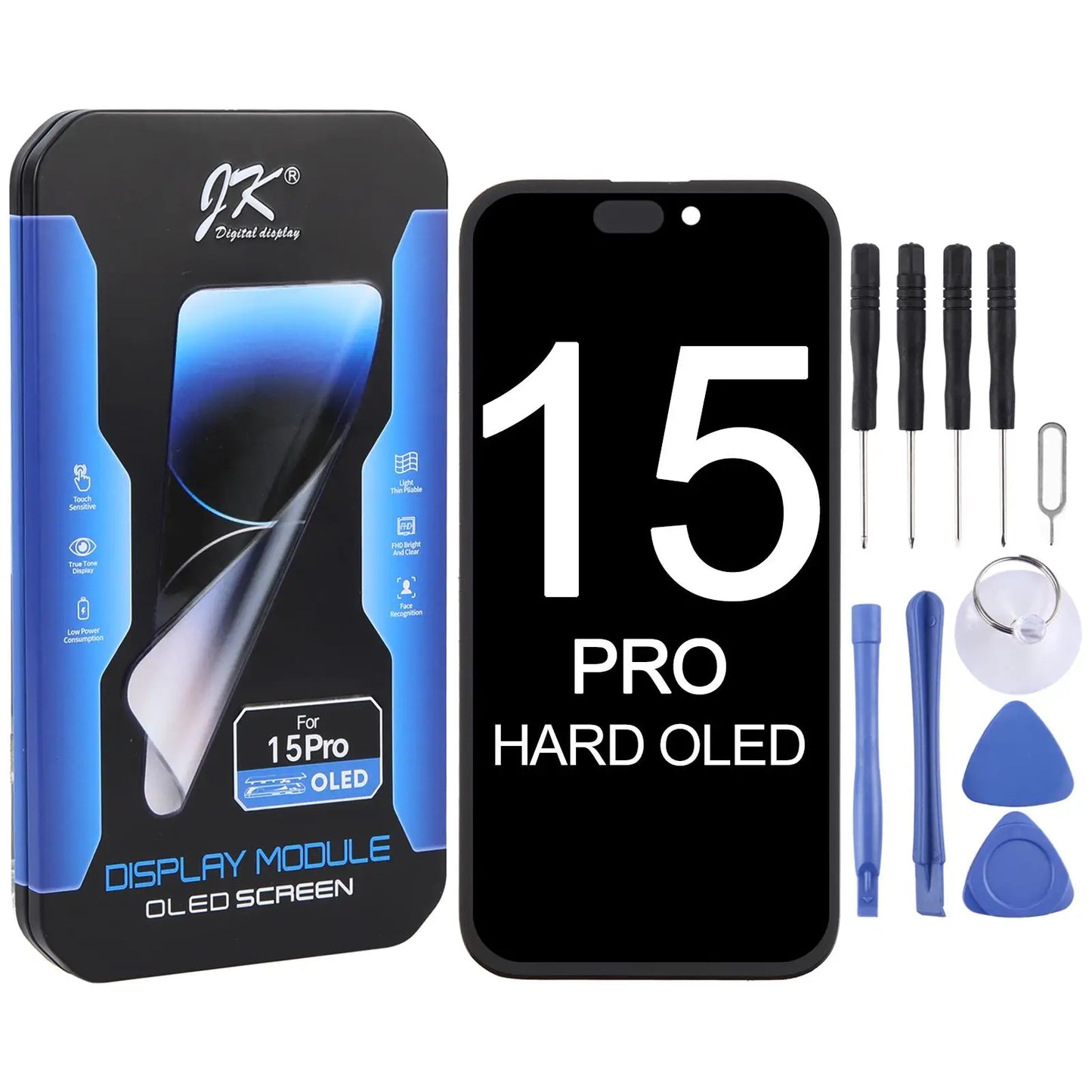 JK SOFT and Hard OLED Screen LCD Display Replacement iPhone 12 13 14 15 16 16e 17 Pro Max