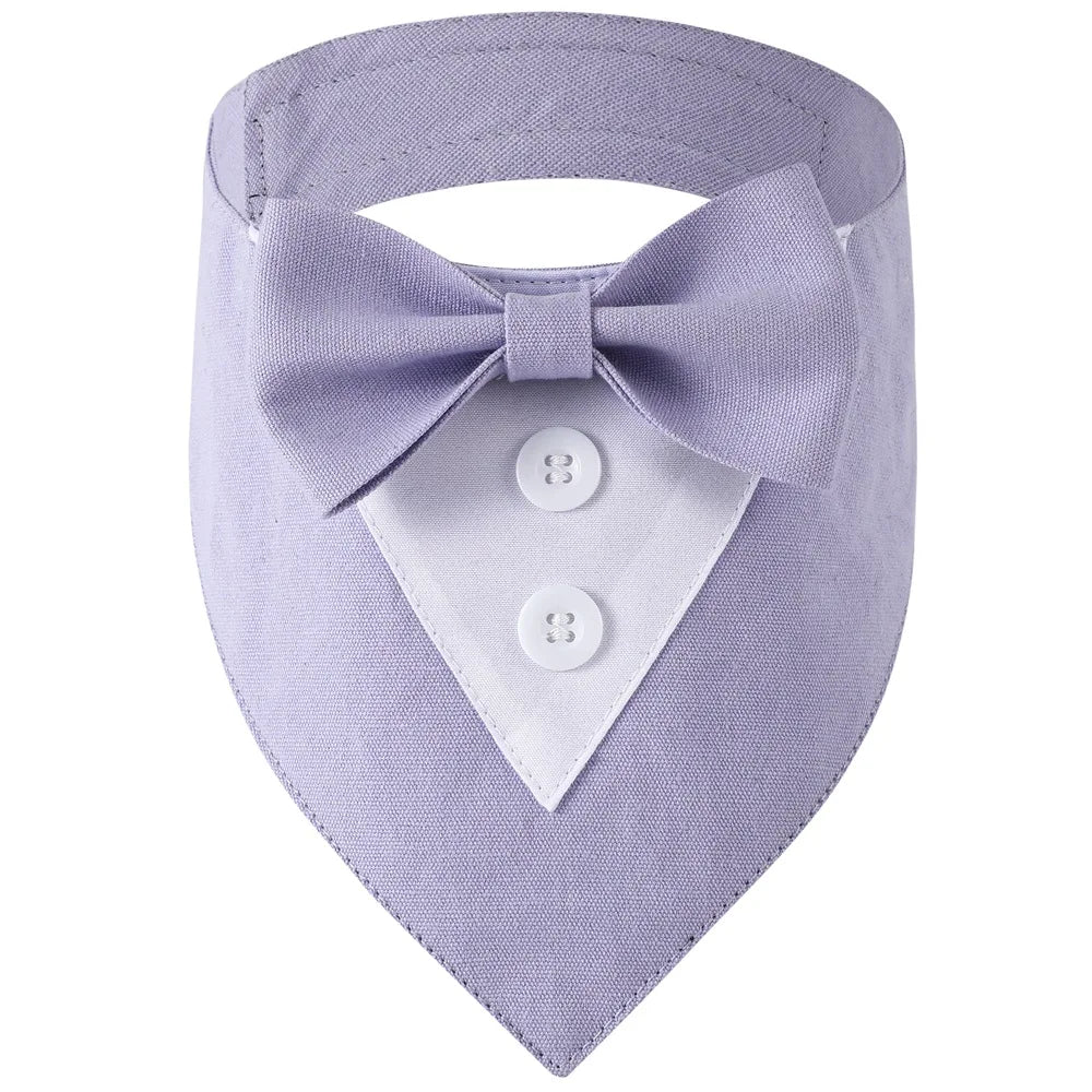 Sucado Handsome Wedding Pet Dog Bandana Elegant Suit Bowtie Luxury Triangular Scarf Collar Engagement Party Gifts Accessories